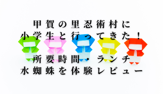 甲賀の里忍術村に小学生と行ってきた！所要時間・ランチ・水蜘蛛を体験レビュー